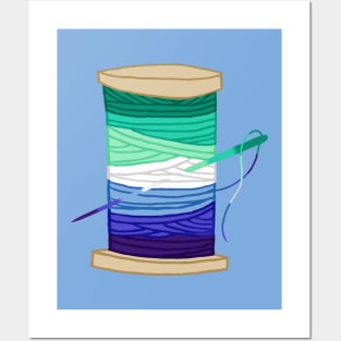 Thread Spool Pride Flag (Gay Men's) Pride | Ocean Wave Posters and Art